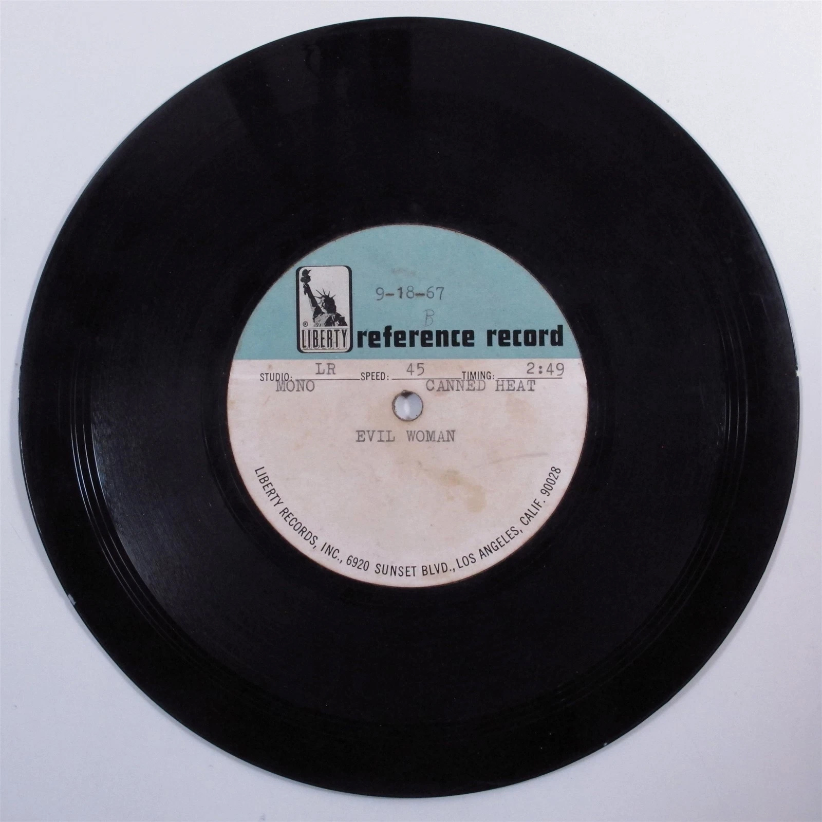Evil Woman - Canned Heat - acetate