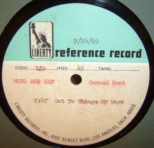 Canned Heat - Change My Ways (acetate)