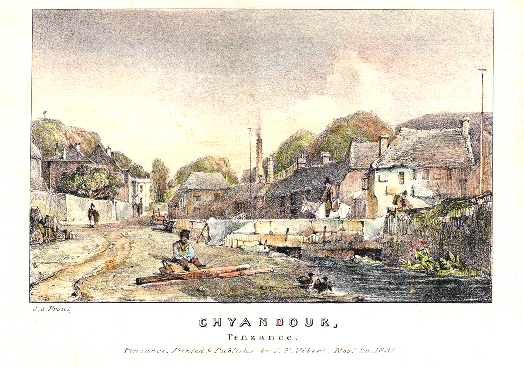 Etching of Chyandour by J S Prout