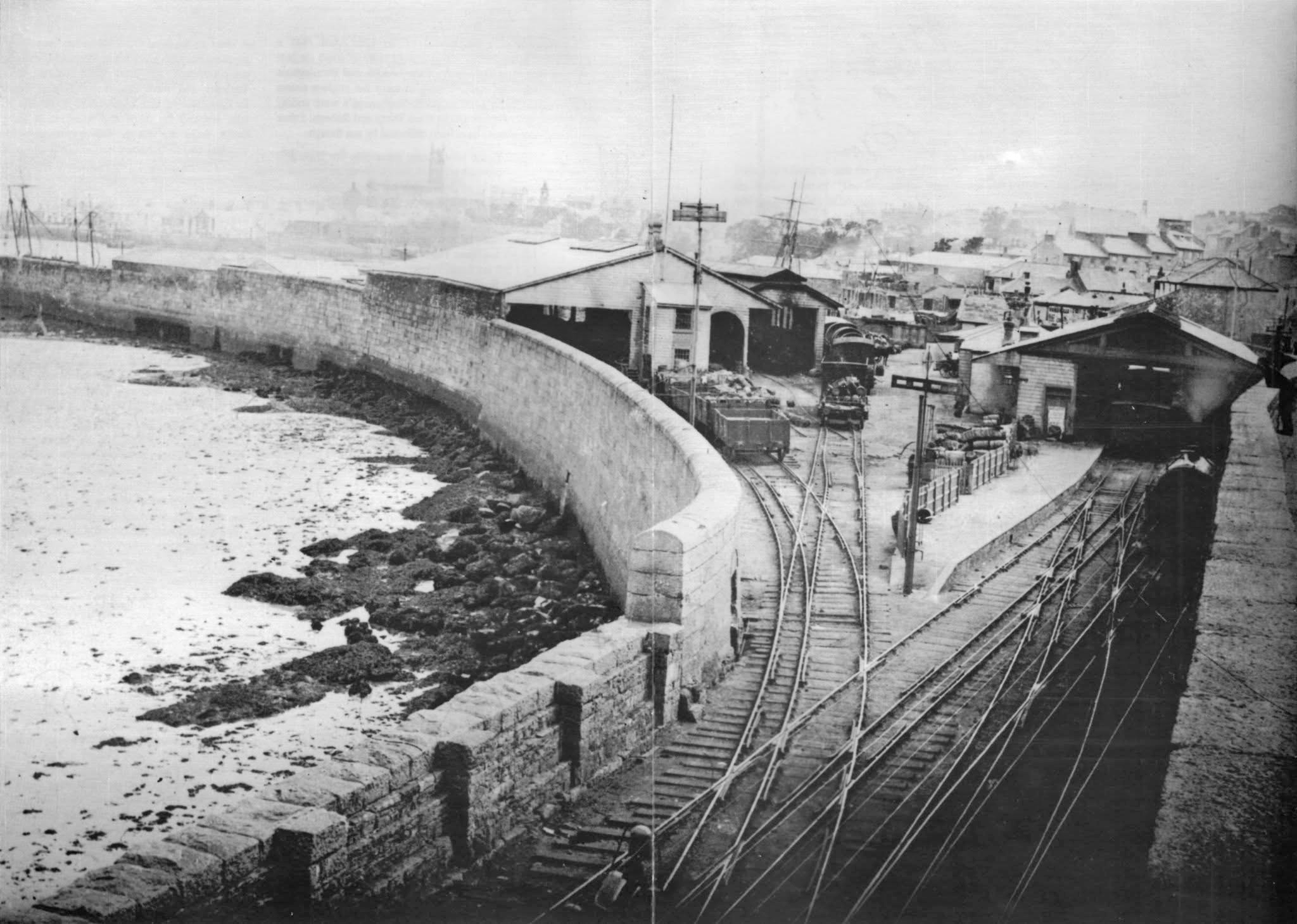 A 3rd rail is added to the broad gauge railway track, Penzance  1870
