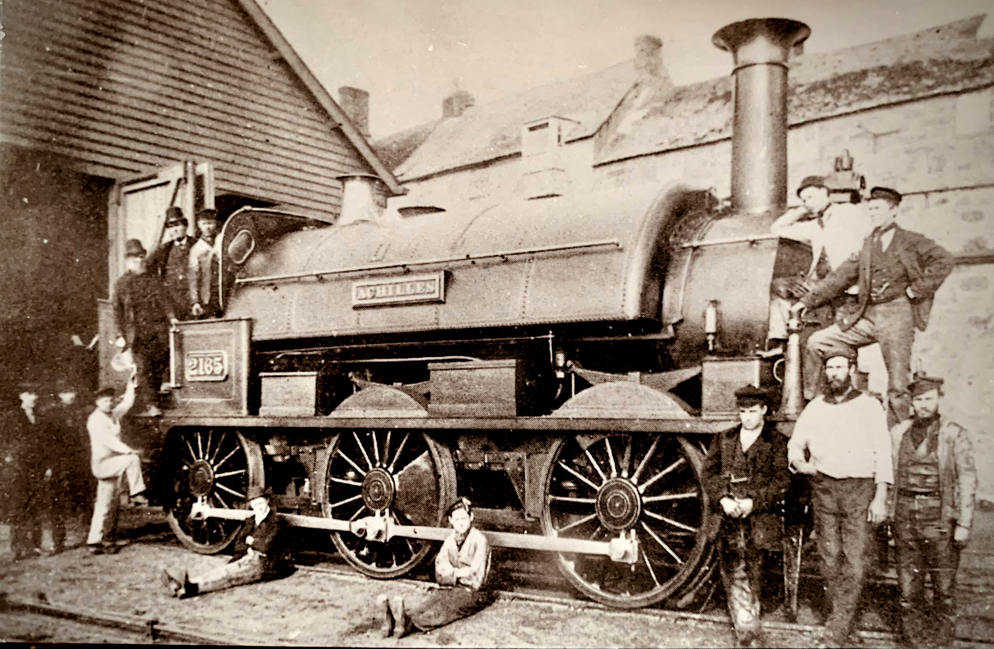 'Achilles' 0-6-0 broad gauge tank at Chyandour engine shed