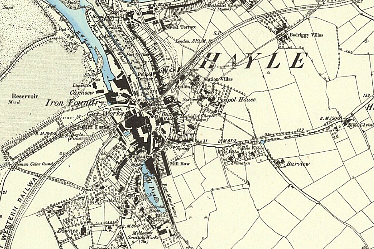 Hayle - Ordnance Survey map 1877