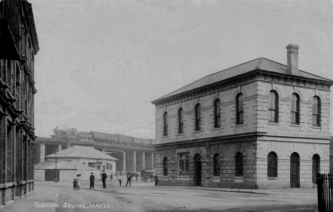 Hayle Square, with West Cornwall Railway station