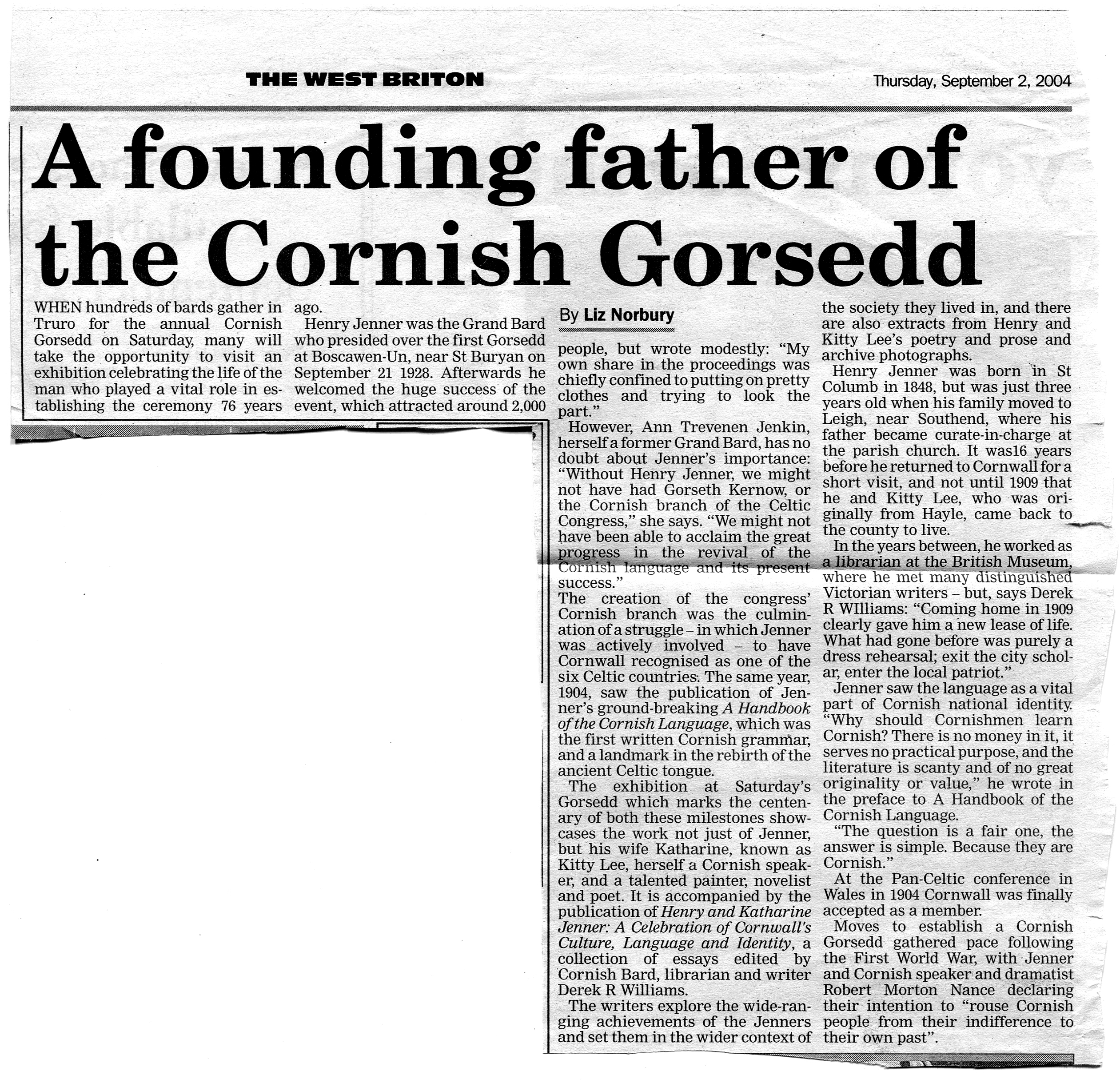 Henry Jenner - Cornish Gorsedd