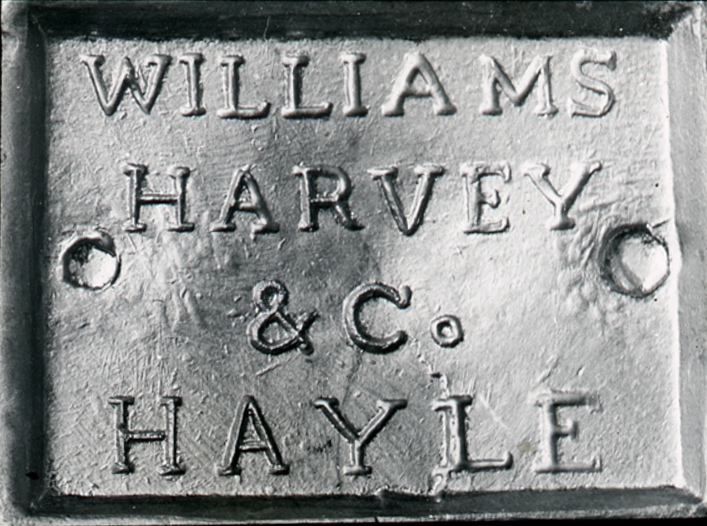 Williams Harvey & Co, Mellanear, Hayle - tin ingot